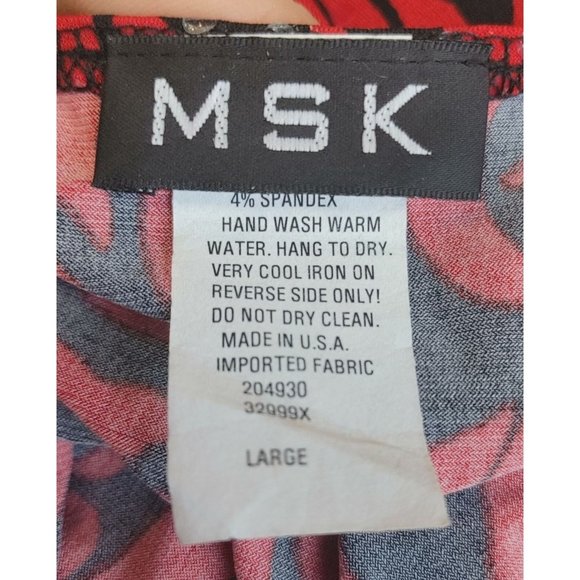 MSK Women's Red and Black Evening Top Large - Picture 3 of 4